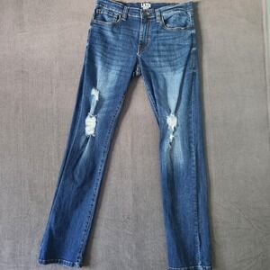 Lazer Jeans Mens Size 32x34 Blue Denim Slim Fit Blue Distressed